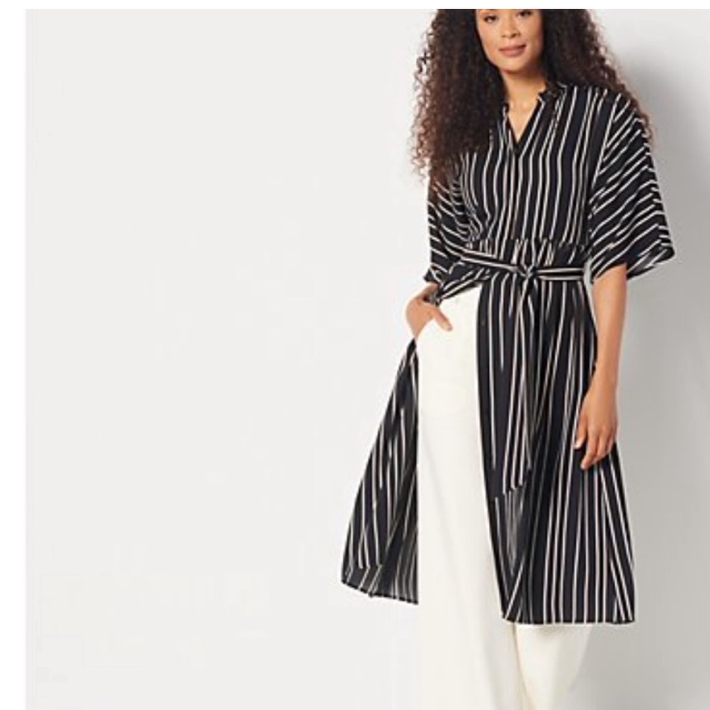 Girl With Curves 2X Striped Dress